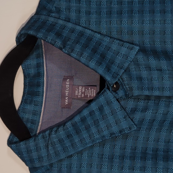 Van Heusen shirt XXL like NEW! Teal - Picture 2 of 2